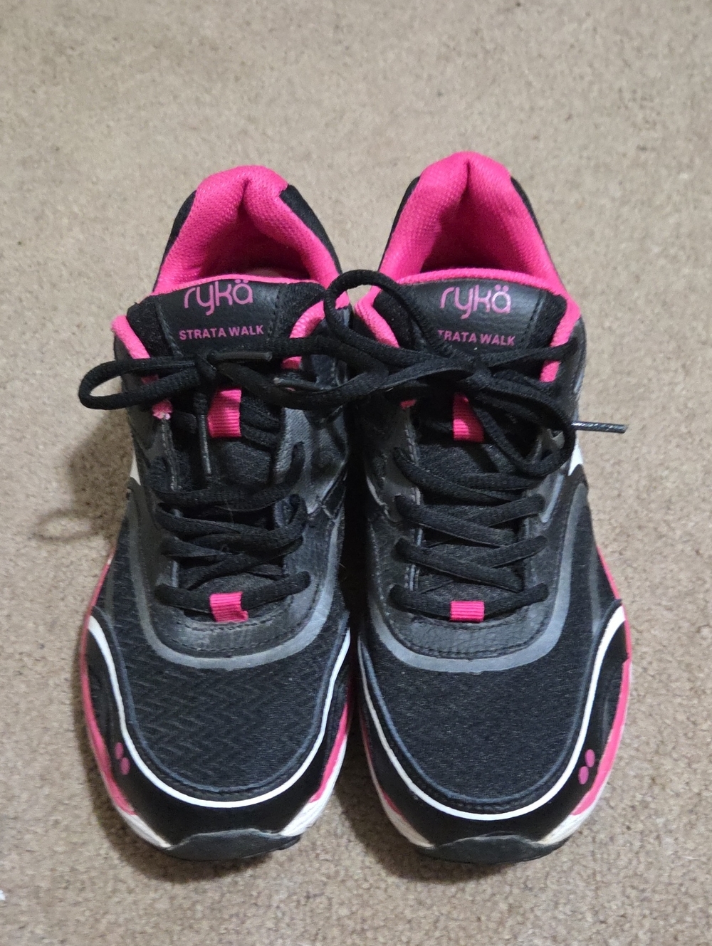 Ryka Strata Walk Women's Athletic Shoes - Black & Pink